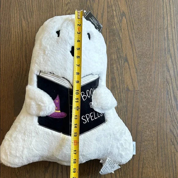 Martha Stewart Ghost Pillow with Book of Spells— white and black - Picture 5 of 6